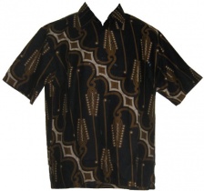 Kemeja Batik Raharja Katun Hitam