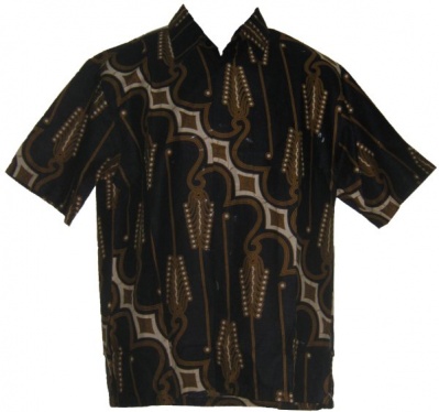 Kemeja Batik Raharja Katun Hitam